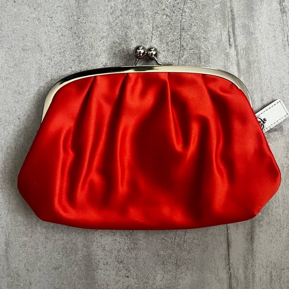 Coach Red Orange Clutch Bag - Picture 2 of 3